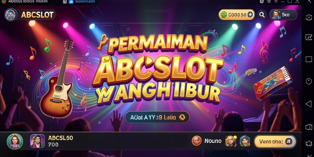 Tampilan gameplay <strong>ABCSLOT</strong> yang menarik dengan berbagai lagu musik.