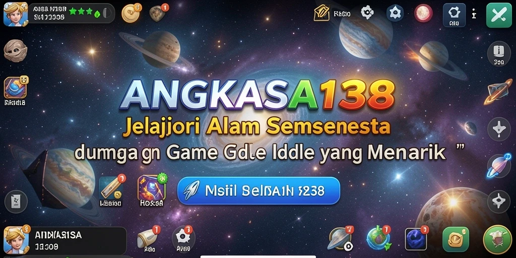Tampilan gameplay ANGKASA138 yang santai dan menarik tentang eksplorasi luar angkasa.