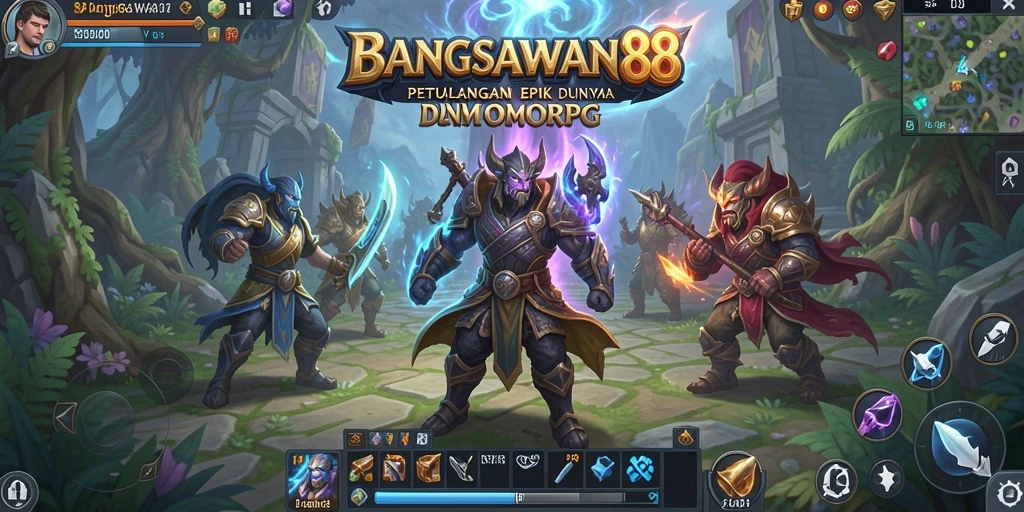 Tampilan gameplay mendebarkan dalam dunia MMORPG BANGSAWAN88.