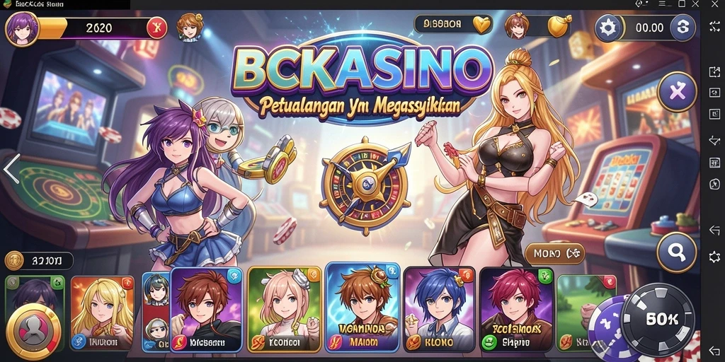 Tampilan menarik dari gameplay BCKASINO yang penuh warna.