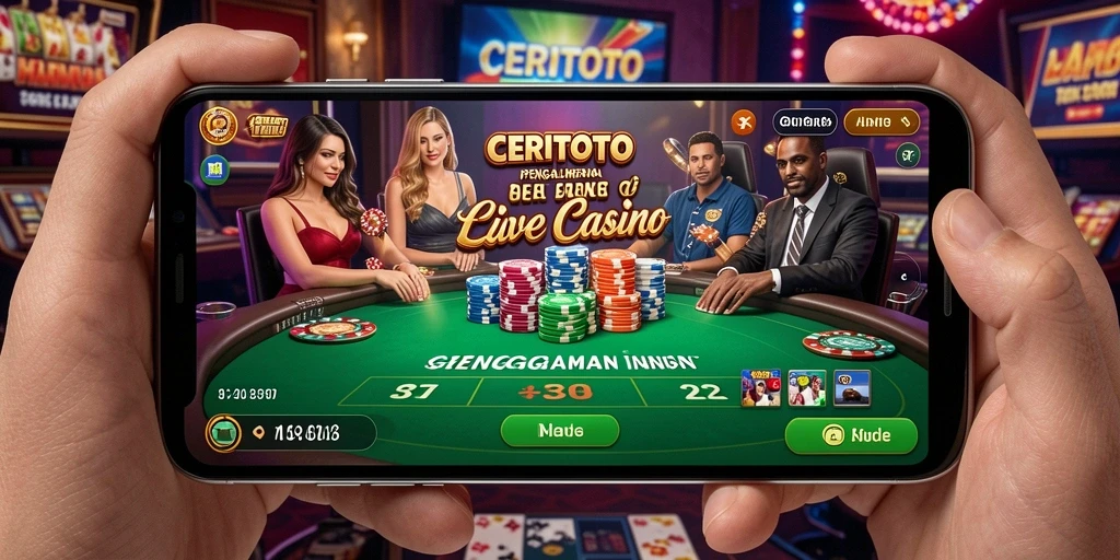 Gameplay CERITOTO yang mendebarkan dengan dealer langsung.