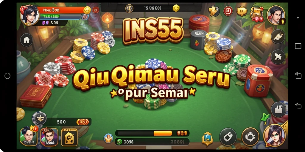 Screenshot utama INS55 menampilkan gameplay seru QiuQiu.