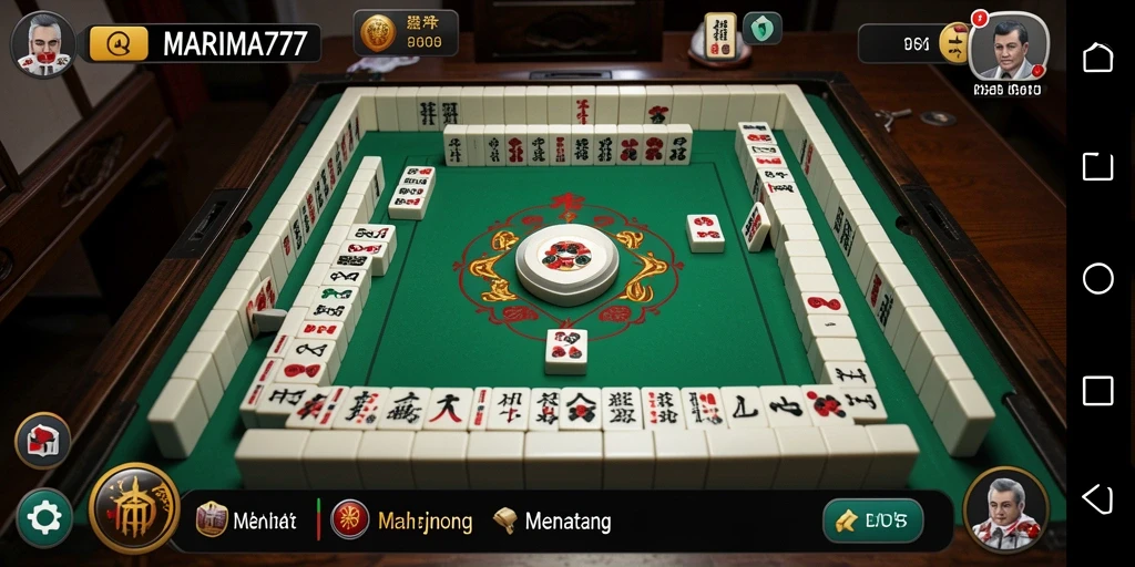 Tangkapan layar gameplay MARIMA77 menampilkan pengalaman Mahjong yang menarik.