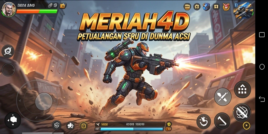 Tampilan gameplay seru yang penuh aksi dari MERIAH4D.