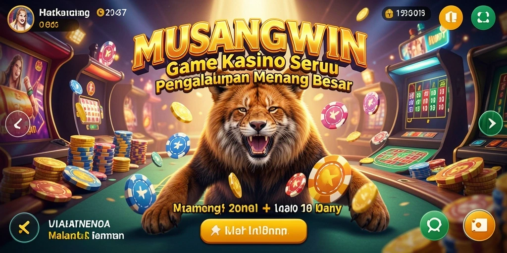 Screenshot gameplay MUSANGWIN menampilkan suasana Kasino yang seru dan menarik.