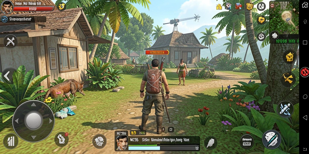 Tangkapan layar gameplay MZ356 yang menampilkan interaksi karakter dalam dunia virtual.