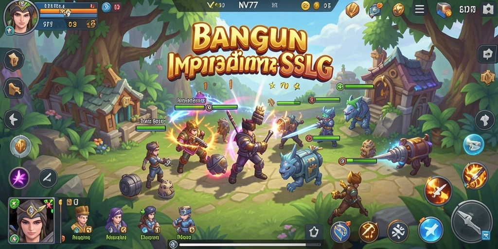 Tangkapan layar NV77 menampilkan aksi strategis dalam permainan SLG.