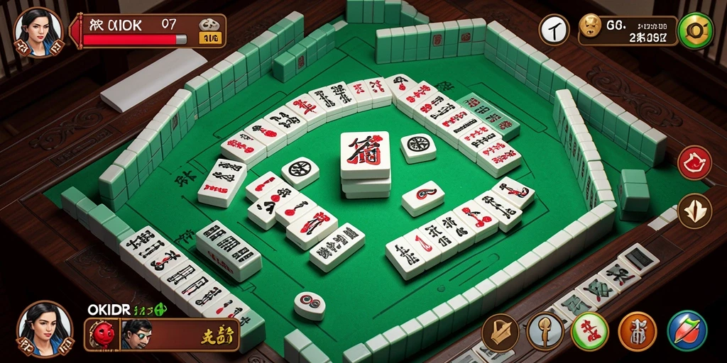 Gameplay seru OKIDR dengan grafis Mahjong yang memukau.