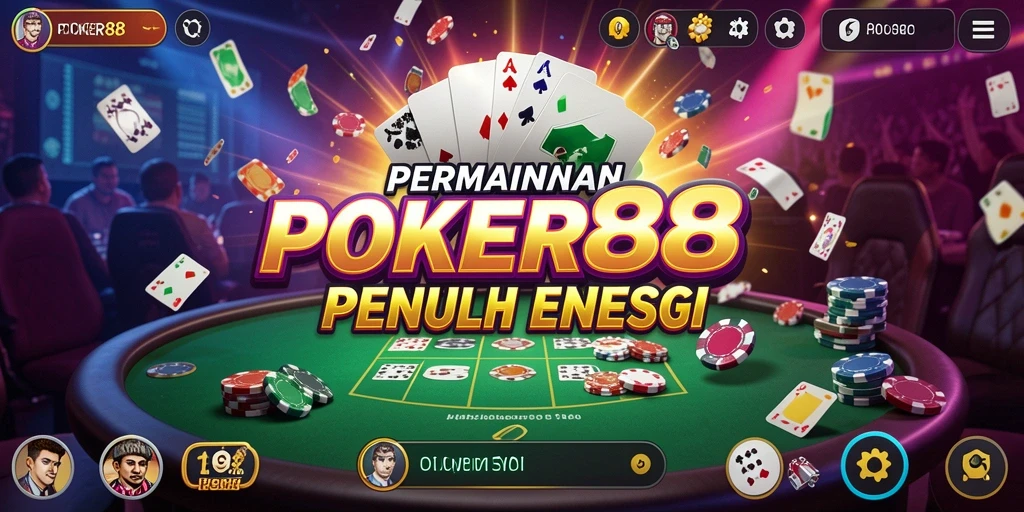 Tampilan gameplay POKER88 dengan beragam fitur musik.