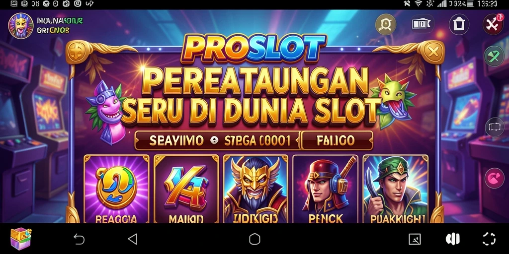 Screenshot gameplay seru PROSLOT dengan aksi mendebarkan.