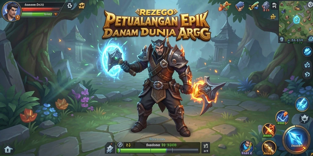Tampilan gameplay mendebarkan dalam dunia ARPG REZEGO.