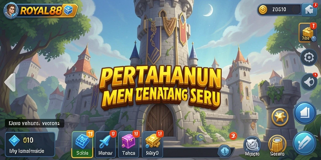 Gameplay menara pertahanan yang seru dan menantang di ROYAL88.