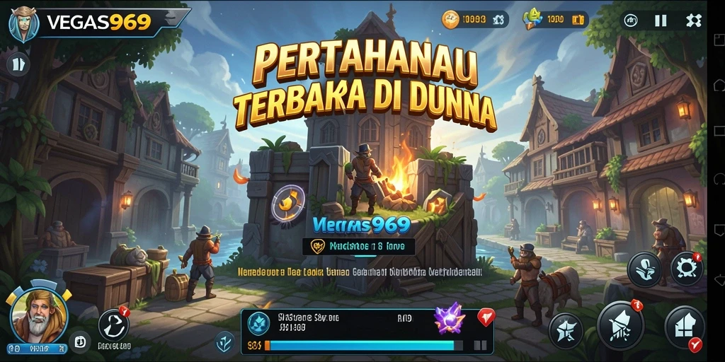 Tampilan gameplay menara pertahanan yang menegangkan di VEGAS969.